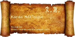 Karda Mónika névjegykártya
